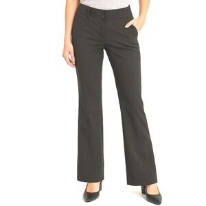 The Limited Trousers Black Pinstripe Dress Pants Career Wide Leg High‎ Waisted 6